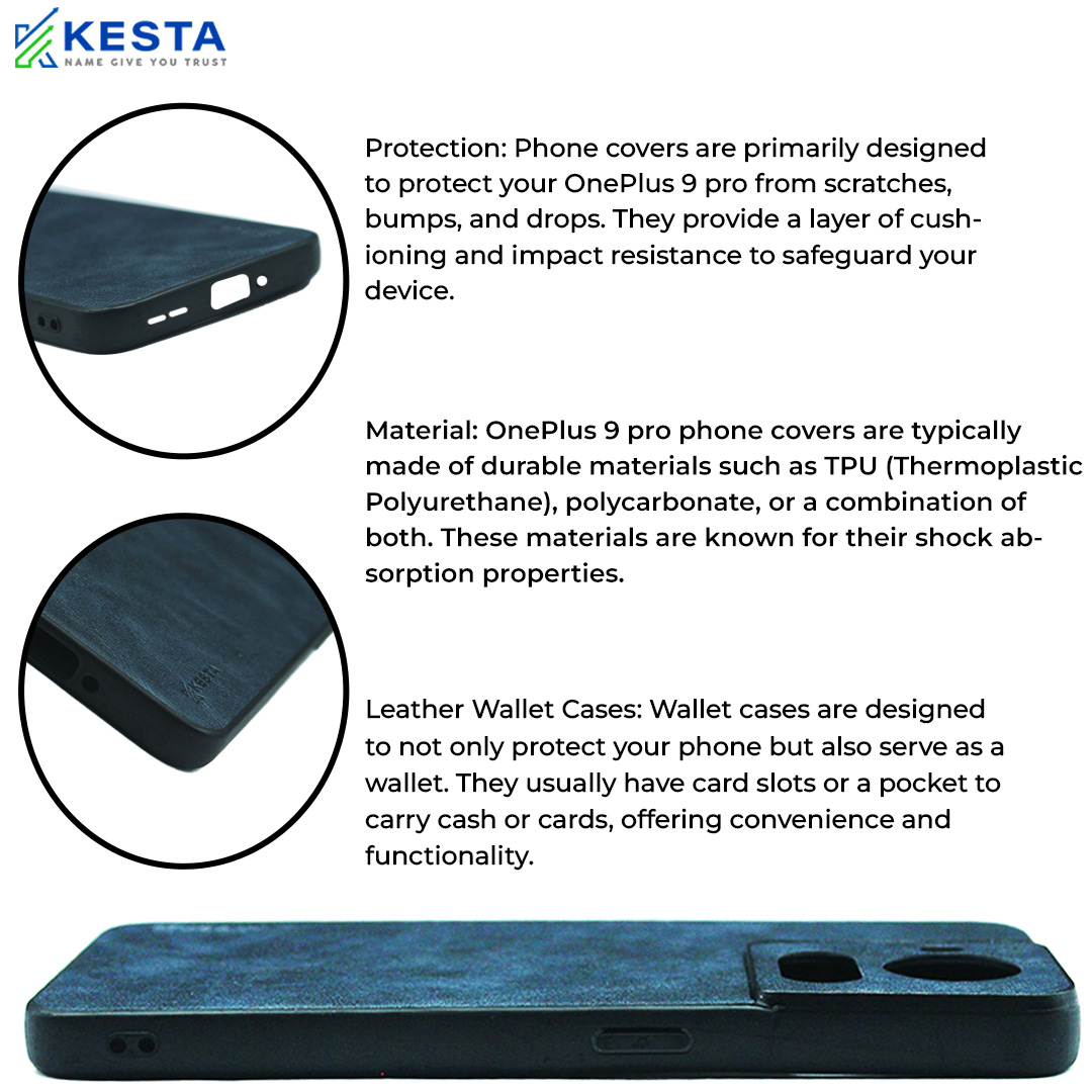 Oneplus 10R Cover - Brave Blue Leather Case (Waterproof & Dustproof)