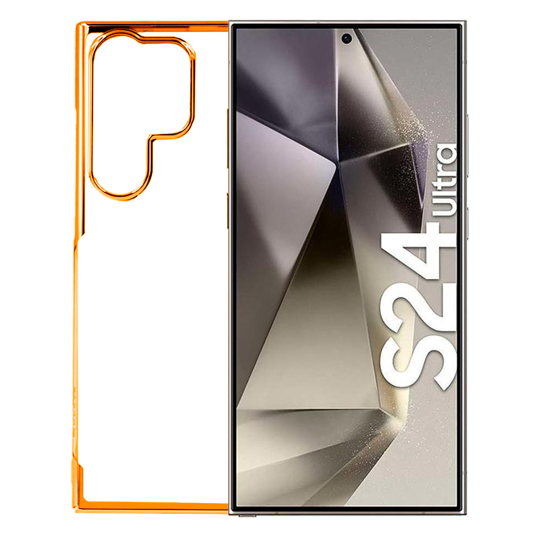 Samsung S25 Ultra Cover - Noble Orange Transparent Case (Screen And Camera Protection)
