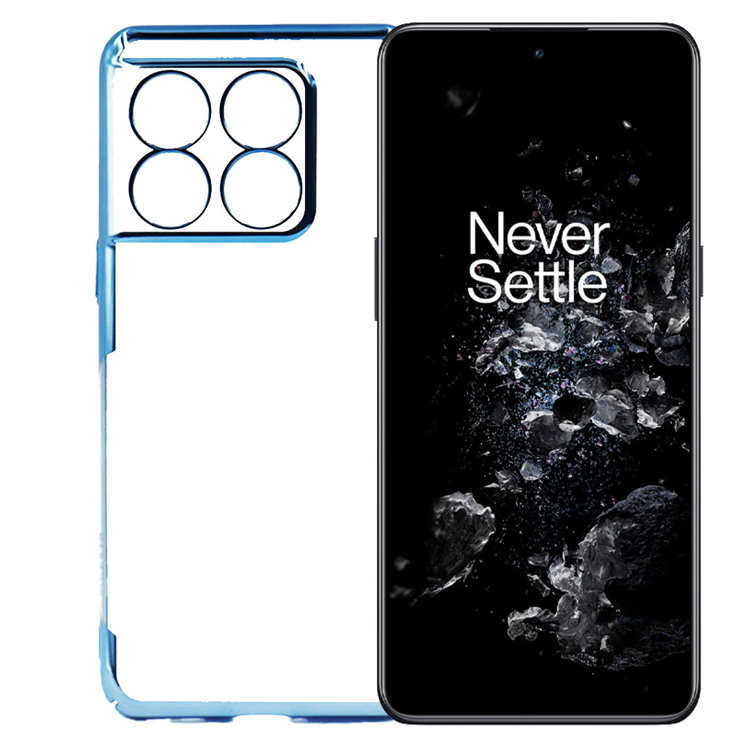 Oneplus 10T Cover - Noble Blue Transparent Case (Anti Yellowing Protection)