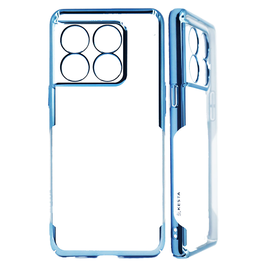 Oneplus 10T Cover - Noble Blue Transparent Case (Anti Yellowing Protection)