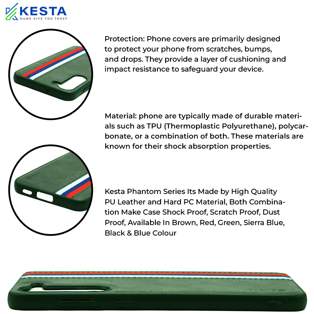 Samsung S23 Plus Cover - Phantom Green Leather Case (Shock Proof)