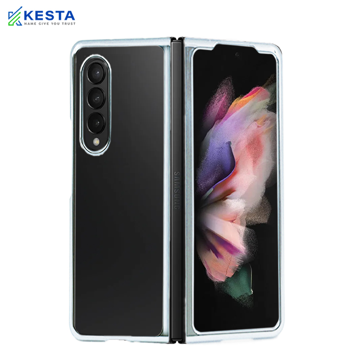 Samsung Z Fold 4 Cover - Noble Mountain Green Transparent Case (FingerPrint Resistant Finish)