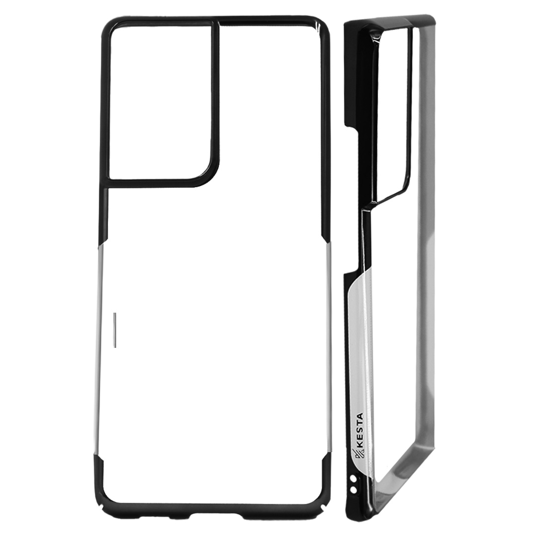 Samsung S21 Ultra Cover - Noble Black Transparent Case (Anti Yellowing Protection)