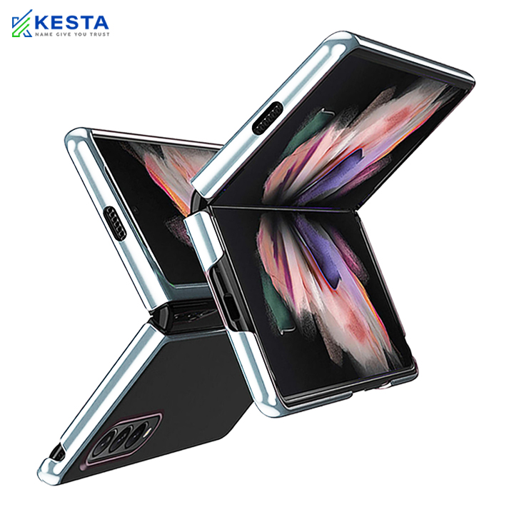 Samsung Z Fold 4 Cover - Noble Mountain Green Transparent Case (FingerPrint Resistant Finish)