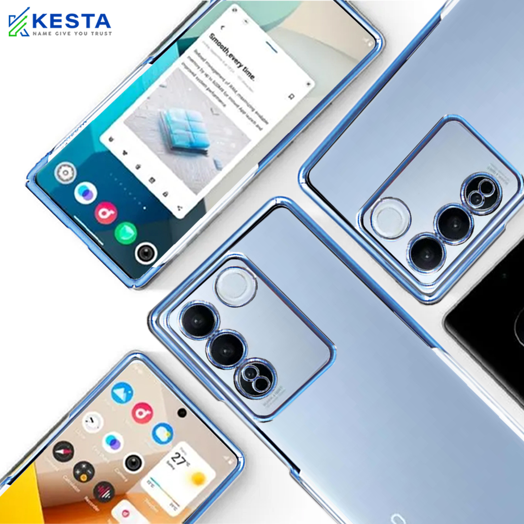 Vivo V27 Pro Cover - Noble Blue Transparent Case (Protection)