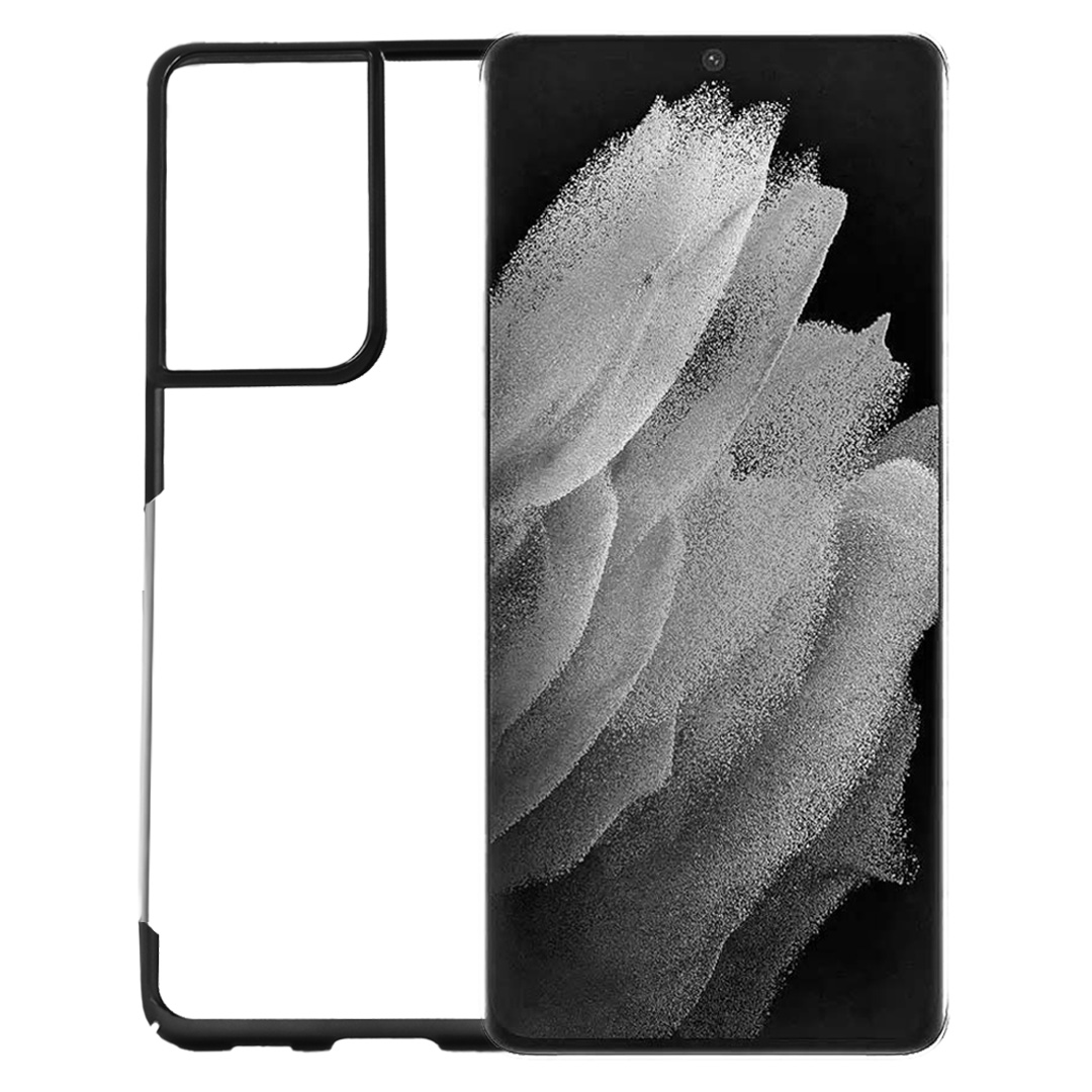 Samsung S21 Ultra Cover - Noble Black Transparent Case (Anti Yellowing Protection)