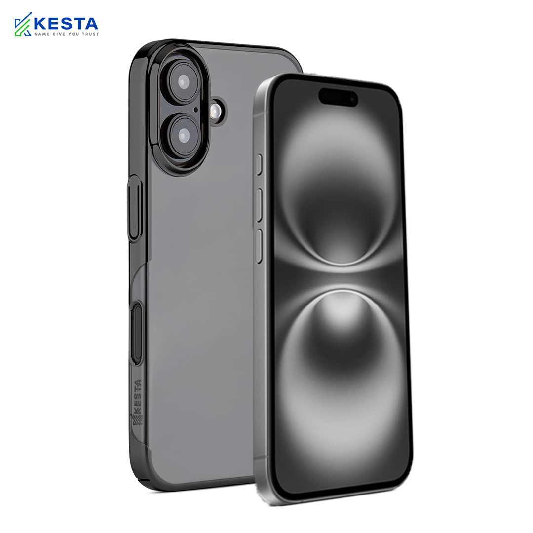 iPhone 17 Cover - Black Noble Transparent Case (Supports Irrelevent Drops)