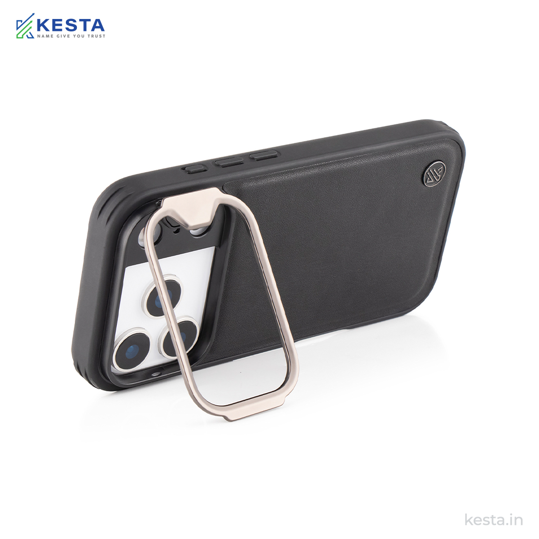 iPhone 17 Pro Cover - Elegant Black Leather Case (Eco-Friendly & Durable)