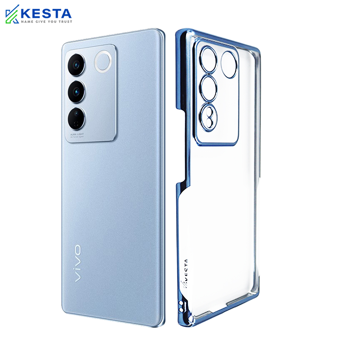 Vivo V27 Pro Cover - Noble Blue Transparent Case (Protection)