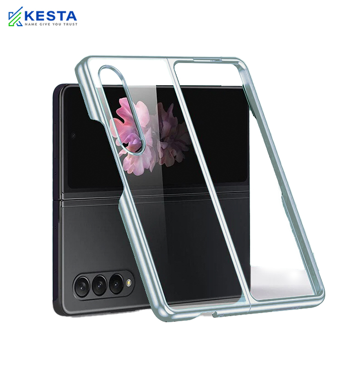 Samsung Z Fold 4 Cover - Noble Mountain Green Transparent Case (FingerPrint Resistant Finish)
