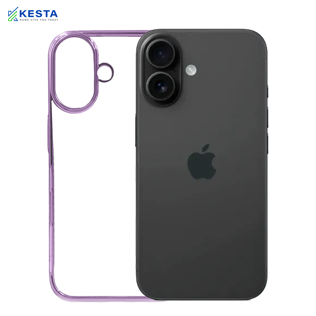 iPhone 16 Plus Cover - Noble Light Purple Transparent Case (Drop Protection)