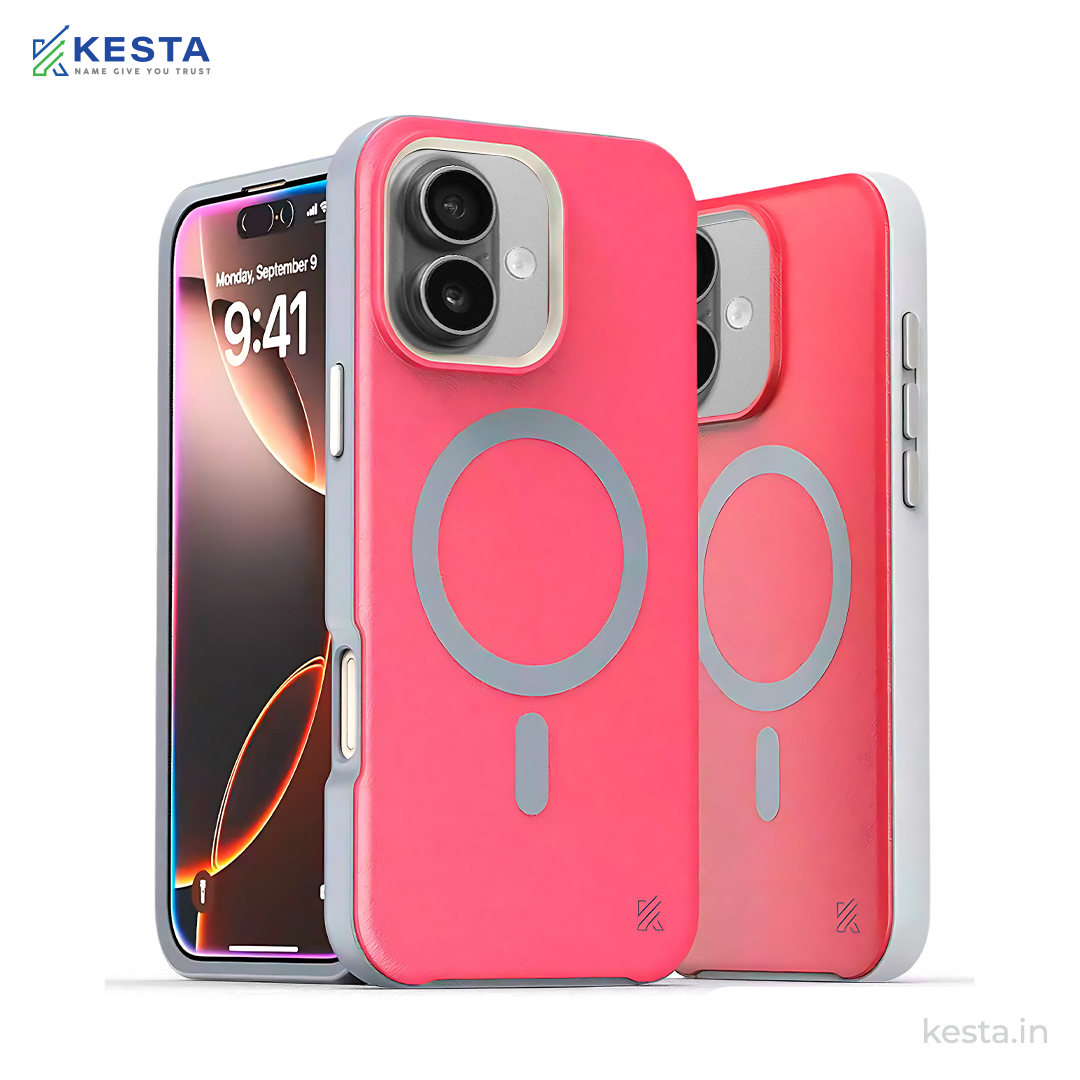 iPhone 16 Plus Cover - MagArmour Pink Hybrid Case (Grip + Gloss – Textured for Control, Smooth Style)