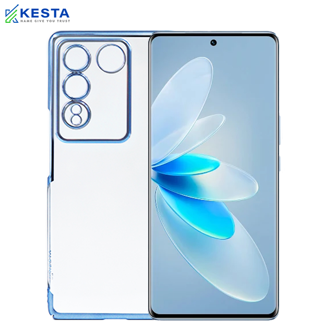 Vivo V27 Pro Cover - Noble Blue Transparent Case (Protection)