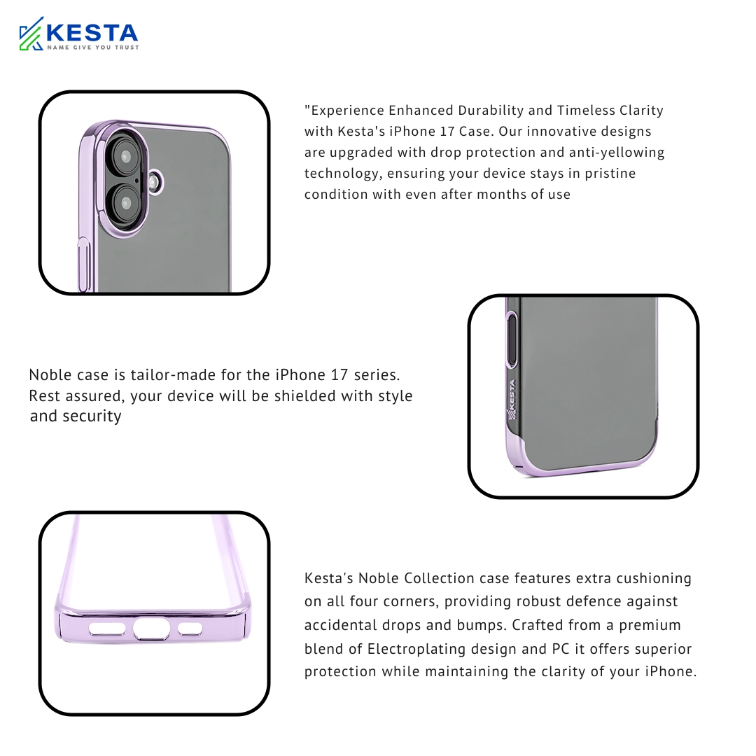 iPhone 17 Cover – Purple Noble Transparent Case | Slim, Stylish & Protective